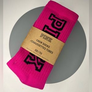 NWT Victoria’s Secret PINK 2pk Crew Socks